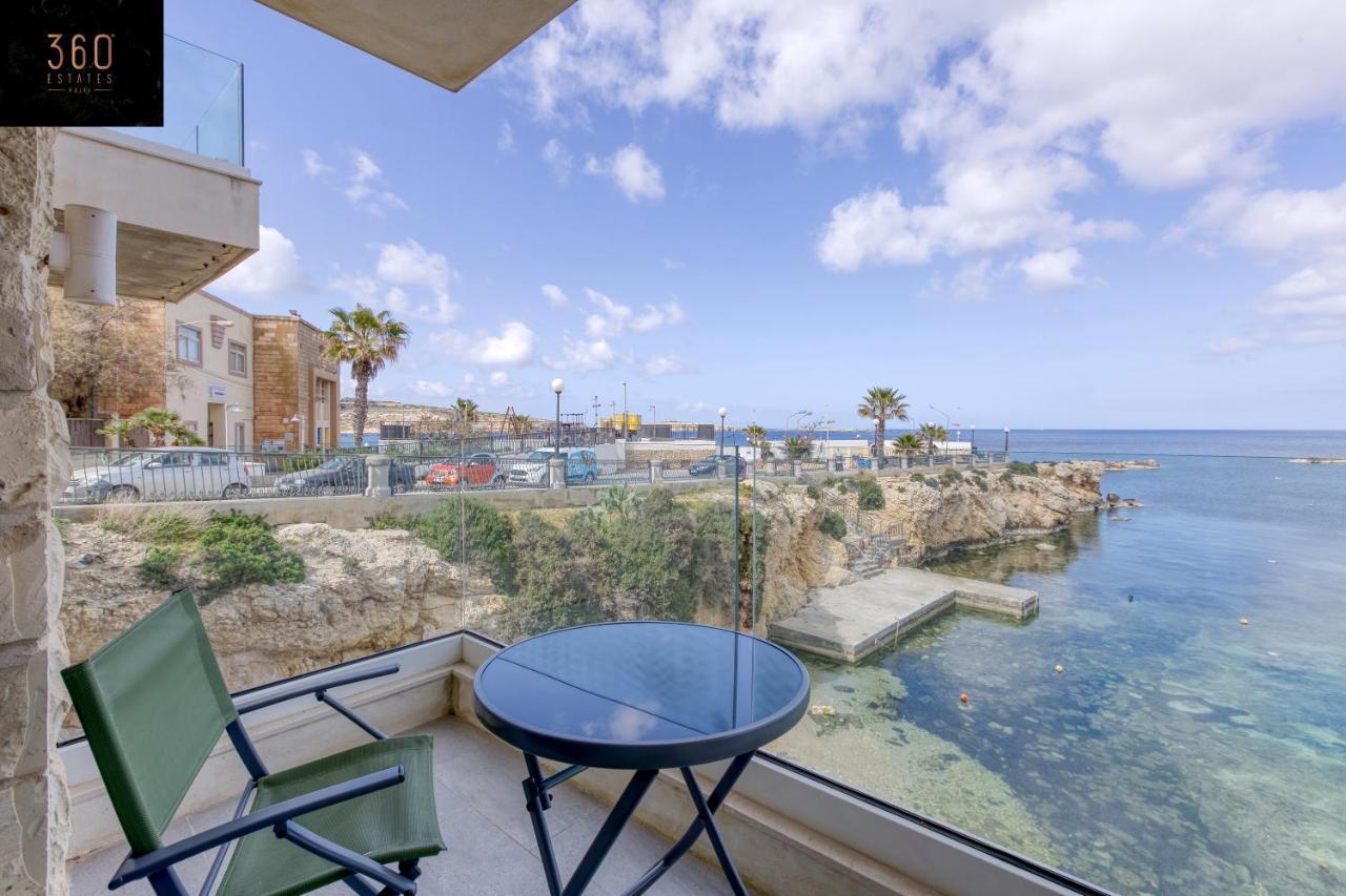 Seafront, Studio Home With Private Seaview Terrace By 360 Estates St. Paul's Bay Esterno foto