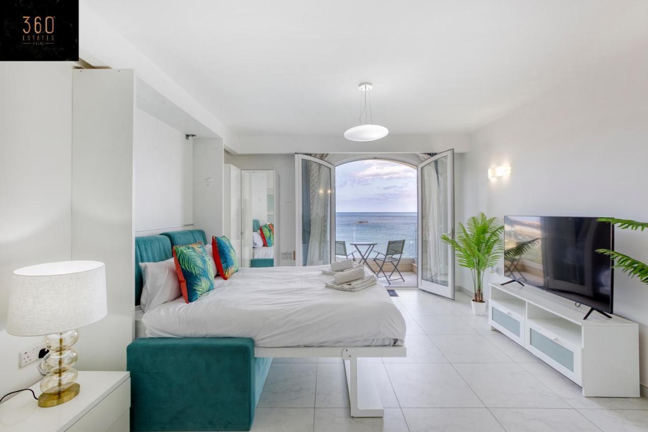 Seafront, Studio Home With Private Seaview Terrace By 360 Estates St. Paul's Bay Esterno foto